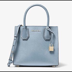 Michael Kors Mercer Medium Saffiano Leather Accordion Crossbody Bag